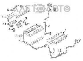 Suport de fixare a bateriei pentru Audi Q5 80A 18-