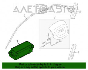 Airbag-ul de pasager din bordul Audi Q5 80A 18-