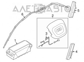 Airbag-ul de pasager din bordul Audi Q5 80A 18-