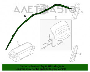 Подушка безопасности airbag боковая шторка левая Audi Q5 80A 18-24