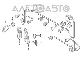 Suport senzor unghi mort dreapta Audi Q5 80A 18-20 nou OEM original