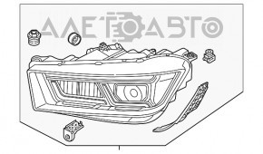 Фара передняя правая в сборе Audi Q5 80A 18-20 LED OEM