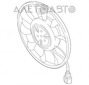 Ventilatorul de răcire stânga Audi Q5 80A 18-20 2.0T