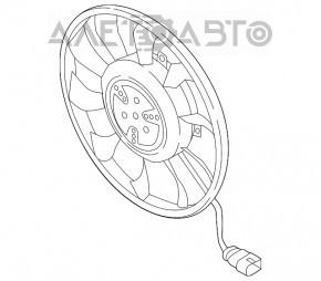 Ventilatorul de răcire dreapta Audi Q5 80A 18-20 2.0T