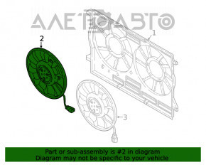 Ventilatorul de răcire dreapta Audi Q5 80A 18-20 2.0T