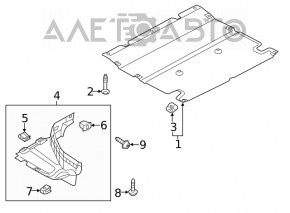 Protecția motorului Audi Q5 80A 18-21, nou, original OEM