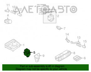 Butonul de parcare Audi Q5 80A 18- cu crom