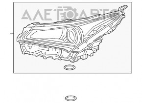 Far stânga față Lexus NX300 NX300h 18-21 LED, cu încălzire.