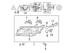 Far dreapta față Toyota Camry v40 10-11 goală, hibrid Halogen