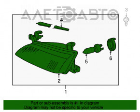 Far dreapta față Toyota Camry v20 97-99, fără capac