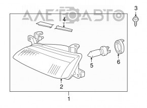 Far dreapta față Toyota Camry v20 97-99, fără capac