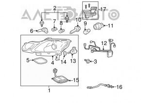 Faruri cadru cromat fata dreapta Lexus GS300 GS350 GS430 GS450h 06-11 nou original OEM