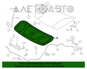 Izolarea capotei Kia Niro 17-22