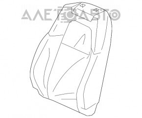 Scaun de pasager pentru Honda CRV 17-22 fără airbag, manual, material textil gri.