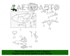 Suport far dreapta, partea de sus, interior Lexus RX300 RX330 RX350 RX400h 04-09