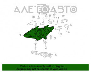 Far dreapta față asamblată Lexus ES350 07-09 xenon, adaptiv, pentru polizare