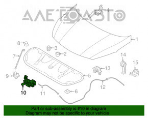 Capota de la Kia Forte 4d 17-18 restilizată, cu senzor.