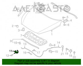 Замок капота Kia Sorento 16-20 новый OEM оригинал