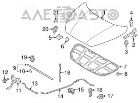 Blocare capota Hyundai Elantra UD 11-16 nou original OEM