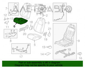 Scaun de pasager pentru Honda CRV 17-22 cu airbag, electric, piele gri.