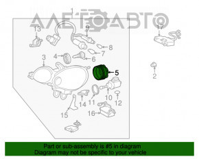 Capacul farului de la lampa Lexus ES300h ES350 13-15 pre-restilizare cu xenon