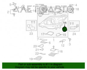 Capacul farului pentru farul Lexus LS460 07-09