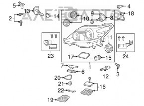 Capacul farului pentru farul Lexus LS460 07-09