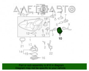 Крышка лампы правая Lexus RX300 RX330 RX350 RX400h 04-09