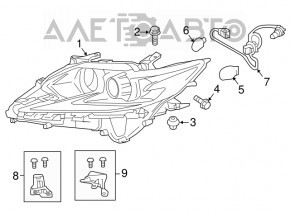 Far dreapta față asamblată Lexus ES300h ES350 16-18 restilizare xenon