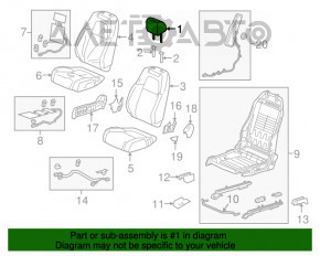 Capacul pentru tetiera a scaunului soferului Honda CRV 17-22, husa gri, pentru curatare