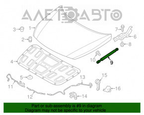 Amortizor capota stânga Hyundai Sonata 18-19