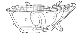 Фара передняя левая Toyota Highlander 11-13 голая hybrid галоген