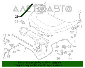 Amortizorul capotei dreapta Kia Soul 14-19 nou OEM original