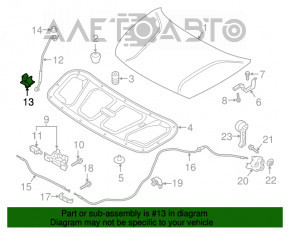 Кронштейн палки опоры капота Kia Forte 4d 14-18