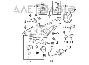 Capacul farului pentru farul Lexus ES350 07-12