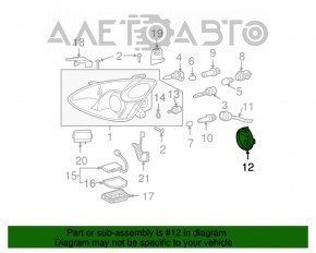 Capacul farului stâng pentru Lexus RX300 RX330 RX350 RX400h 04-09