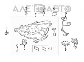 Far stânga față Lexus IS 14-16 LED nou aftermarket