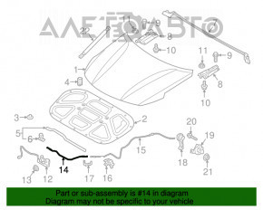 Cablu de deschidere a capotei Kia Optima 16 - prima parte