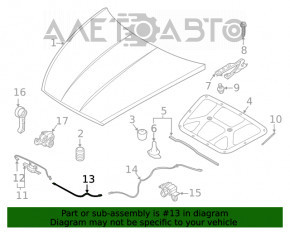 Cablu de deschidere a capotei Hyundai Sonata 20- partea din față nou OEM original