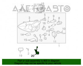 Suport far dreapta jos exterior Lexus RX300 RX330 RX350 RX400h 04-09