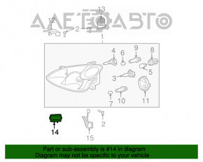 Suportul farului drept inferior interior pentru Lexus RX300 RX330 RX350 RX400h 04-09.