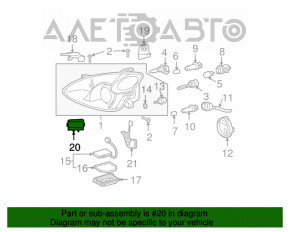 Крепление левой фары нижнее внутреннее Lexus RX300 RX330 RX350 RX400h 04-09