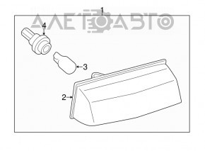 Iluminarea numărului de la ușa portbagajului stânga Toyota Rav4 13-18 nou OEM original