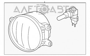 Farul de ceață dreapta pentru Lexus RX350 RX450h 10-15, halogen