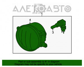 Farul de ceață dreapta pentru Lexus RX350 RX450h 10-15, halogen