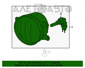 Far de ceata PTF dreapta Toyota Highlander 08-13 nisip nou original OEM