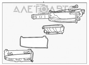 Far de ceata PTF dreapta Lexus NX300 18-21 F-sport nou original OEM