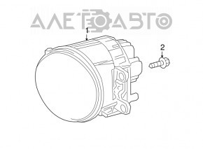 Farul de ceață dreapta PTF pentru Lexus NX200t NX300 NX300h 15-21 Base, nou, neoriginal.