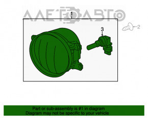 Farul de ceață stânga pentru Lexus RX350 RX450h 10-15, halogen