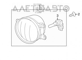 Farul de ceață stânga pentru Lexus RX350 RX450h 10-15, halogen